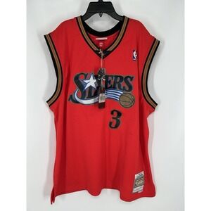 Allen Iverson Philadelphia 76ers Mitchell & Ness Jersey 1999-00 Stitched Sewn 2X